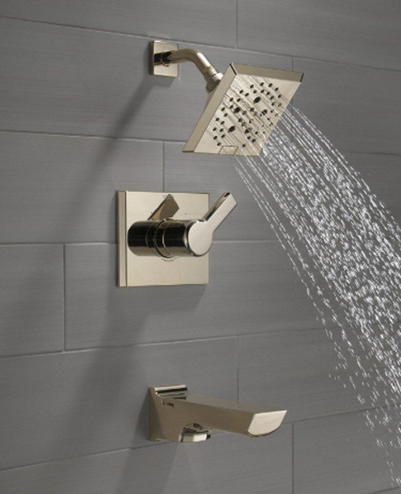 Delta Faucet Lumicoat Polished Nickel Single Handle Multi Function Bathtub & Shower Faucet (Trim Only) 