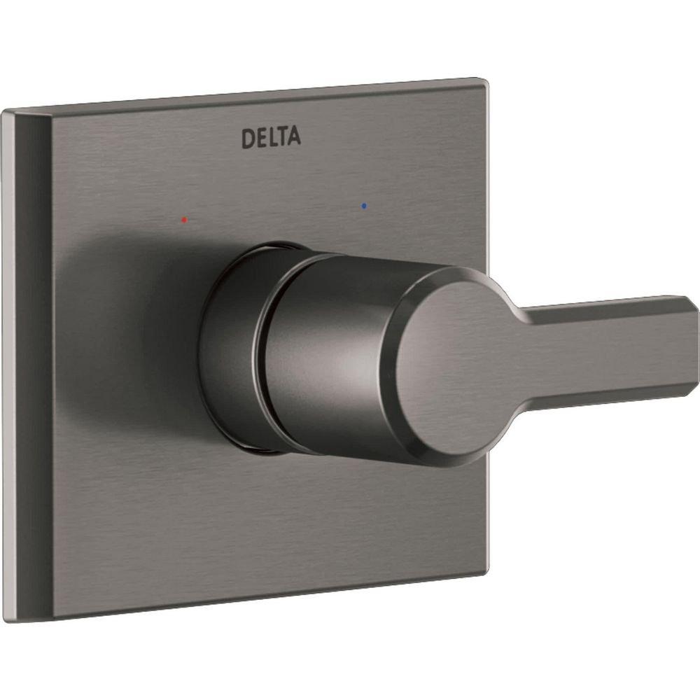 Delta Faucet Lumicoat Black Stainless Single Handle Pressure Balancing Valve Trim 