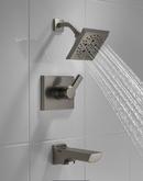 Delta Faucet Lumicoat Black Stainless Single Handle Multi Function Bathtub & Shower Faucet (Trim Only) 