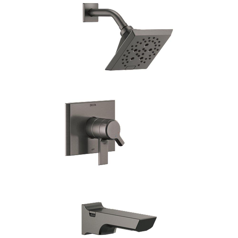Delta Faucet Lumicoat Black Stainless Two Handle Multi Function Bathtub & Shower Faucet (Trim Only) 