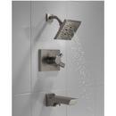 Delta Faucet Lumicoat Black Stainless Two Handle Multi Function Bathtub & Shower Faucet (Trim Only) 
