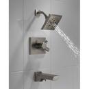 Delta Faucet Lumicoat Black Stainless Two Handle Multi Function Bathtub & Shower Faucet (Trim Only) 