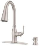 Pfister Spot Defense Stainless Steel Single Handle Pull Down Kitchen Faucet 