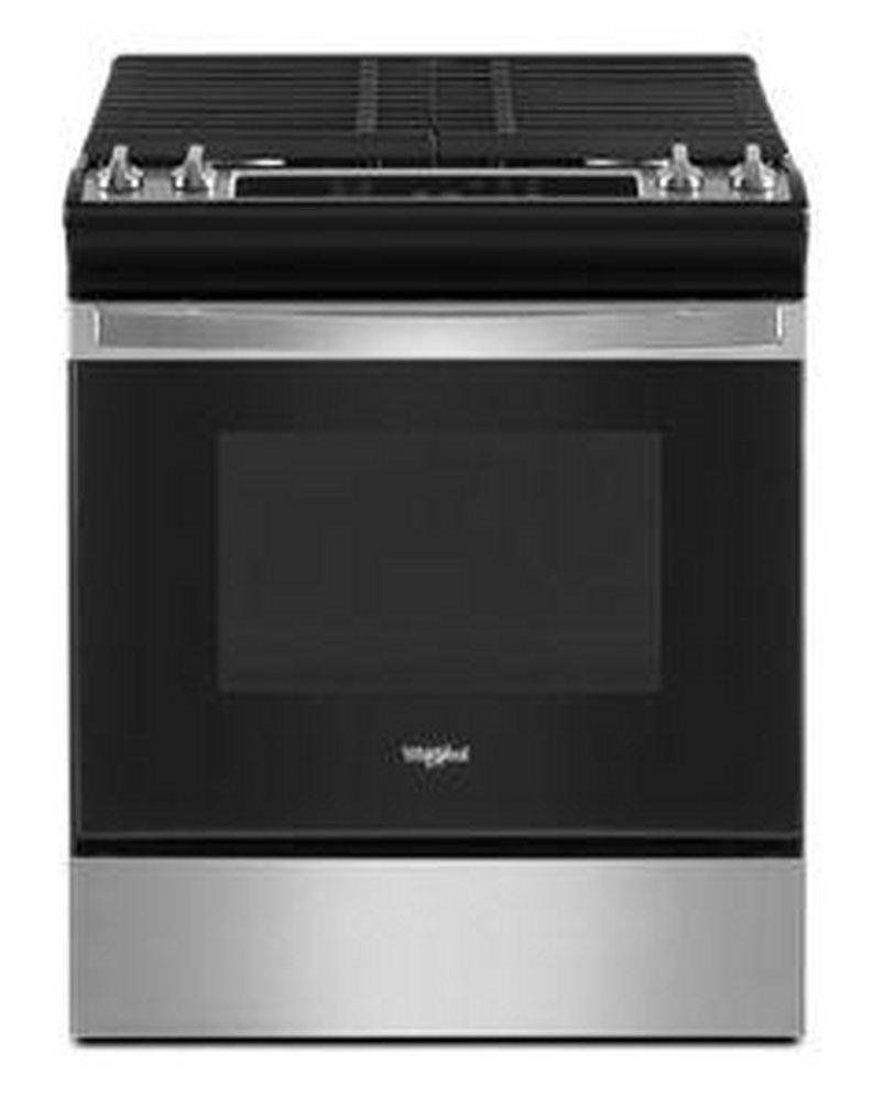 Whirlpool Stainless Steel 29-7/8 in. 5 cu. ft. 4-Burner Sealed Gas Slide-in Range 