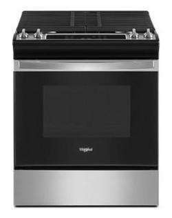 30" 5 cu. ft. 4-Burner Sealed Gas Slide In Range with Frozen Bake Technology in Stainless Steel