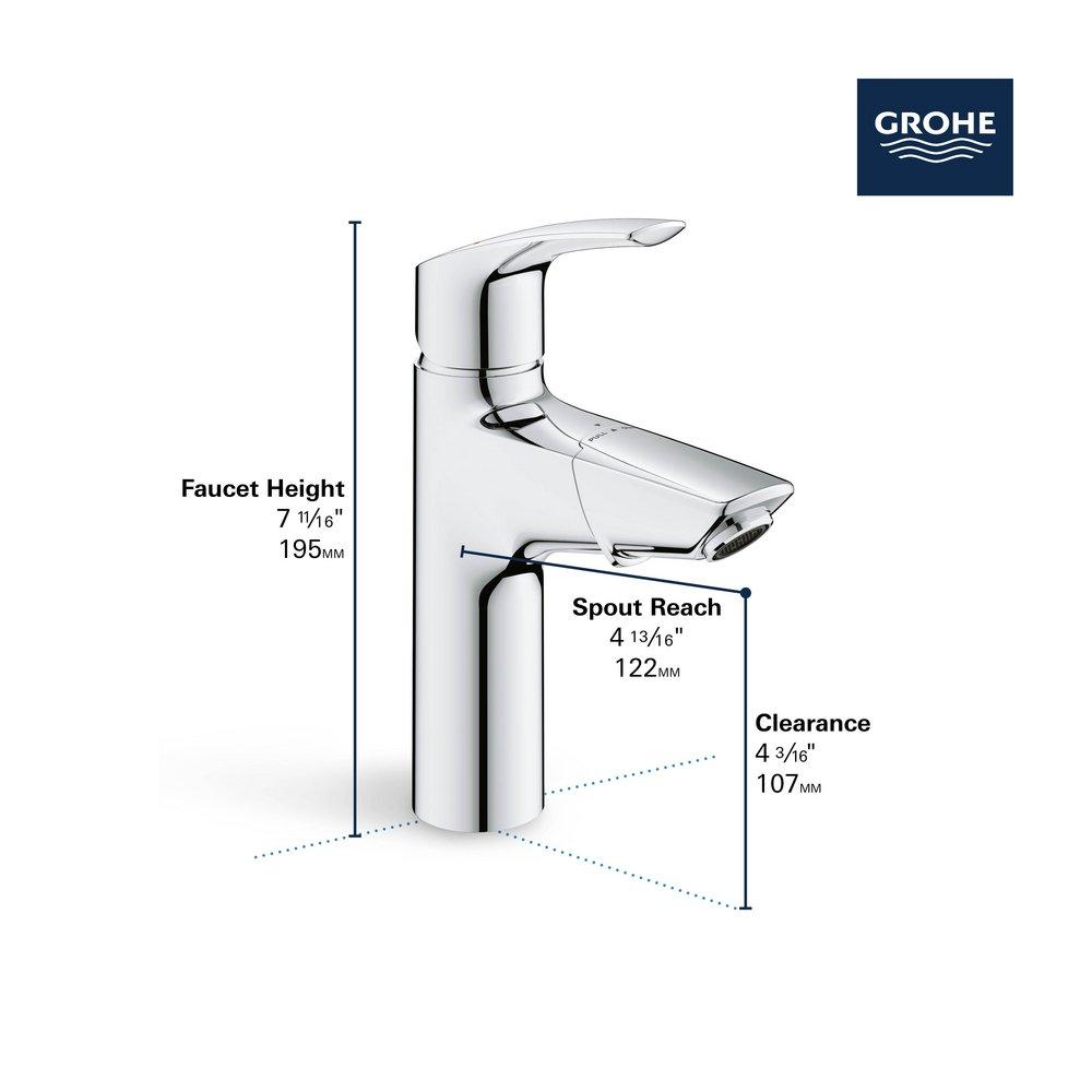 Single Handle Monoblock Bathroom Sink Faucet in StarLight Chrome 