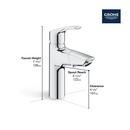 Single Handle Monoblock Bathroom Sink Faucet in StarLight Chrome 