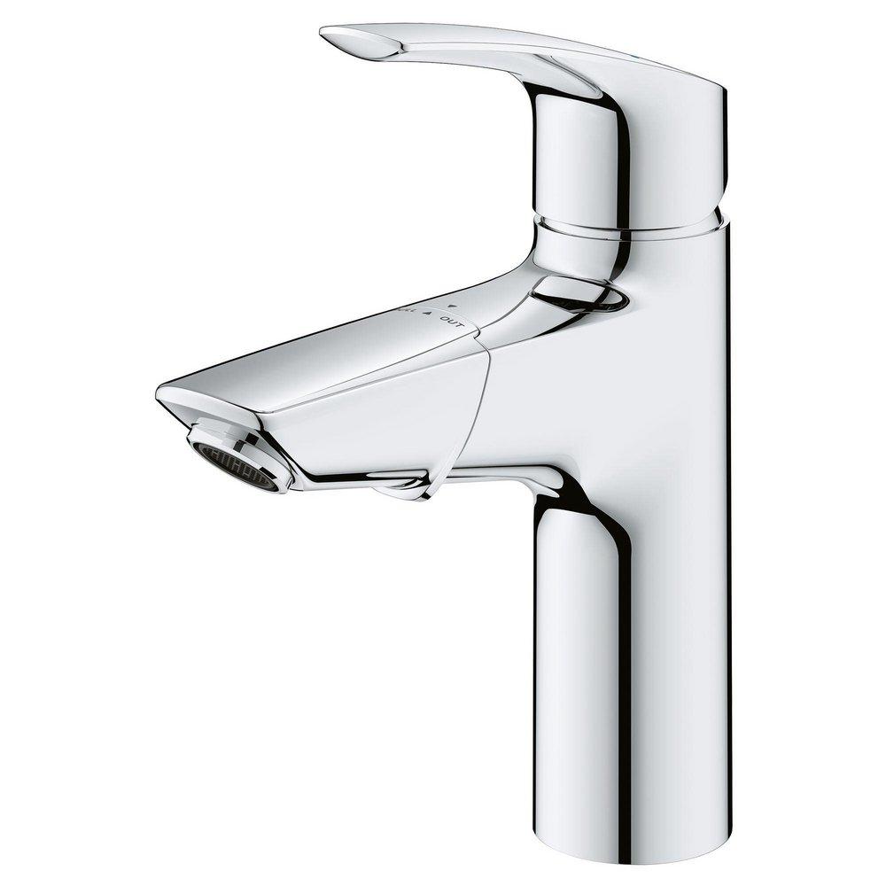 Single Handle Monoblock Bathroom Sink Faucet in StarLight Chrome 