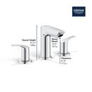 GROHE StarLight Chrome Two Handle Widespread Bathroom Sink Faucet 