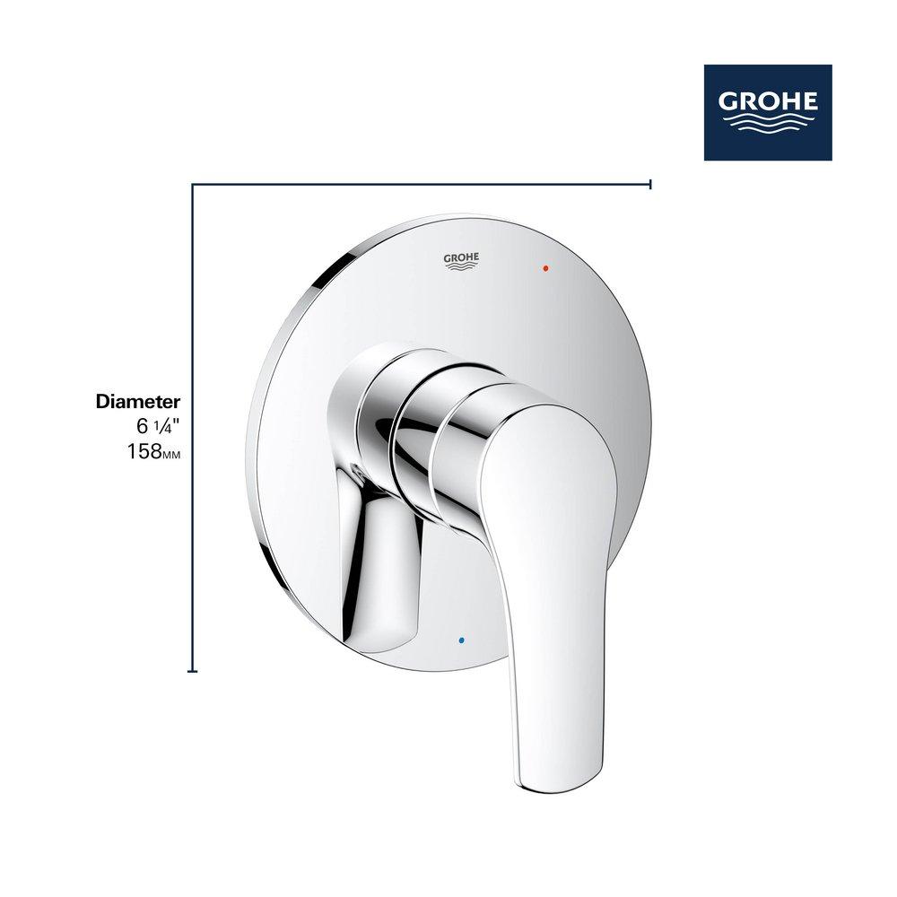 GROHE StarLight Chrome Single Handle Bathtub & Shower Faucet (Trim Only) 