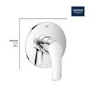 GROHE StarLight Chrome Single Handle Bathtub & Shower Faucet (Trim Only) 