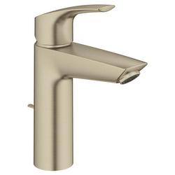 Single Handle Monoblock Bathroom Sink Faucet in Brushed Nickel