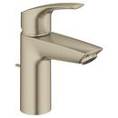 Single Handle Monoblock Bathroom Sink Faucet in Brushed Nickel