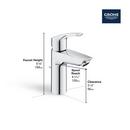 Single Handle Monoblock Bathroom Sink Faucet in Brushed Nickel 
