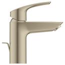 Single Handle Monoblock Bathroom Sink Faucet in Brushed Nickel 