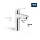 SINGLE HOLE SINGLE-HANDLE M-SIZE BATHROOM FAUCET 1.2 GPM 