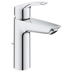 Single Handle Monoblock Bathroom Sink Faucet in Starlight Chrome