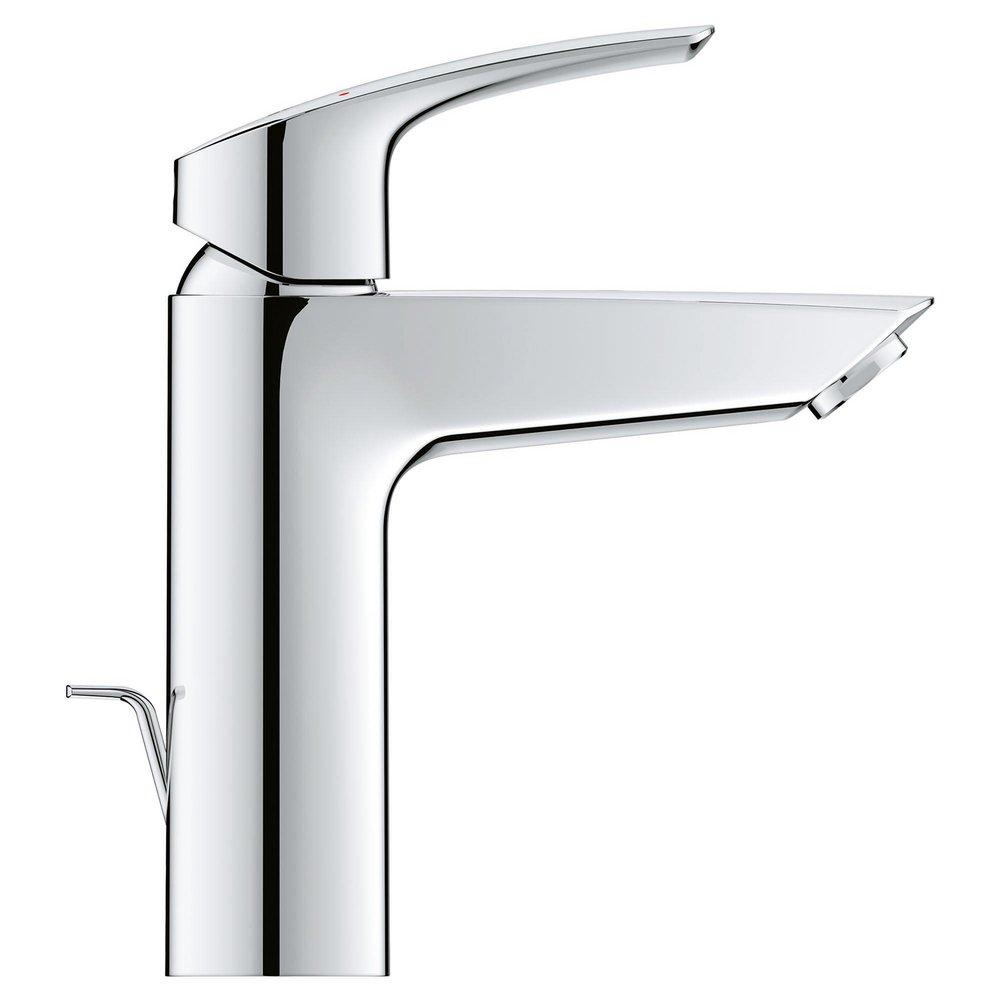 Single Handle Monoblock Bathroom Sink Faucet in Starlight Chrome 