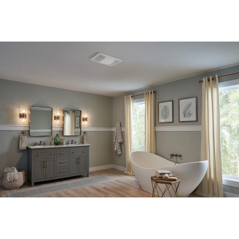 Broan-NuTone White Bathroom Exhaust Fan in White 