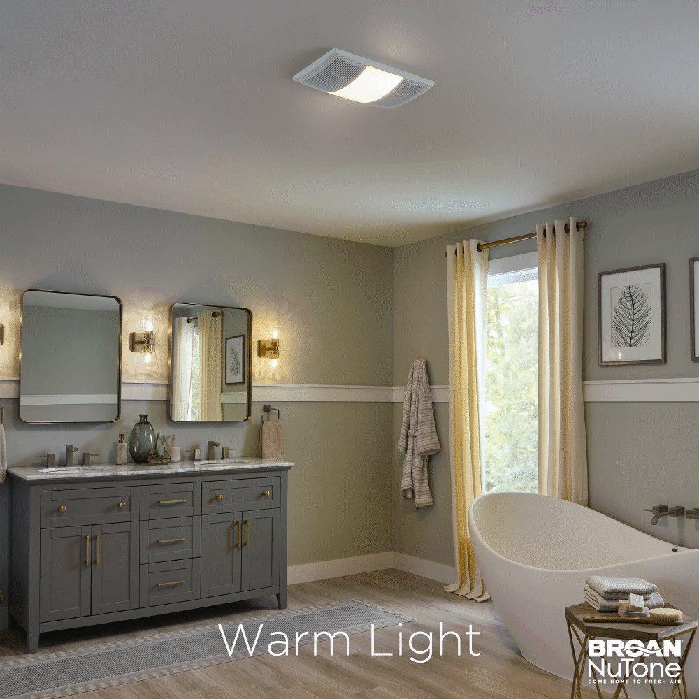 Broan White Bathroom Exhaust Fan in White 