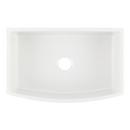 Signature Hardware White 47-1/4 x 18-1/2 in. No Hole Fireclay 3 Bowl Farmhouse and Apron Front Kitchen Sink 
