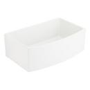 Signature Hardware White 47-1/4 x 18-1/2 in. No Hole Fireclay 3 Bowl Farmhouse and Apron Front Kitchen Sink 