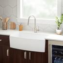 Signature Hardware White 33 x 22 in. 1 Hole Swanstone 2 Bowl Dual Mount, Drop-in and Undermount Kitchen Sink 