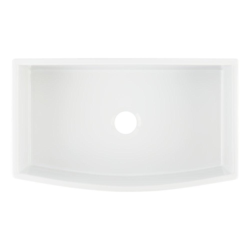 Signature Hardware White 33 x 22 in. 1 Hole Swanstone 2 Bowl Dual Mount, Drop-in and Undermount Kitchen Sink 