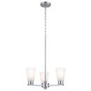 Kichler Lighting Brushed Nickel 15 x 18 in. 60W 1-Tier 3-Light Incandescent Chandelier 