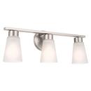 60W 3-Light Medium E-26 Vanity Fixture in Brushed Nickel