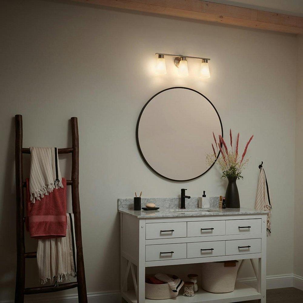 Kichler Lighting Brushed Nickel 60W 3-Light Medium E-26 Vanity Fixture 