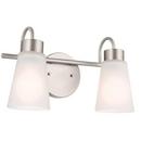 60W 2-Light Medium E-26 Vanity Fixture in Brushed Nickel