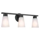 60W 3-Light Medium Vanity Fixture in Black