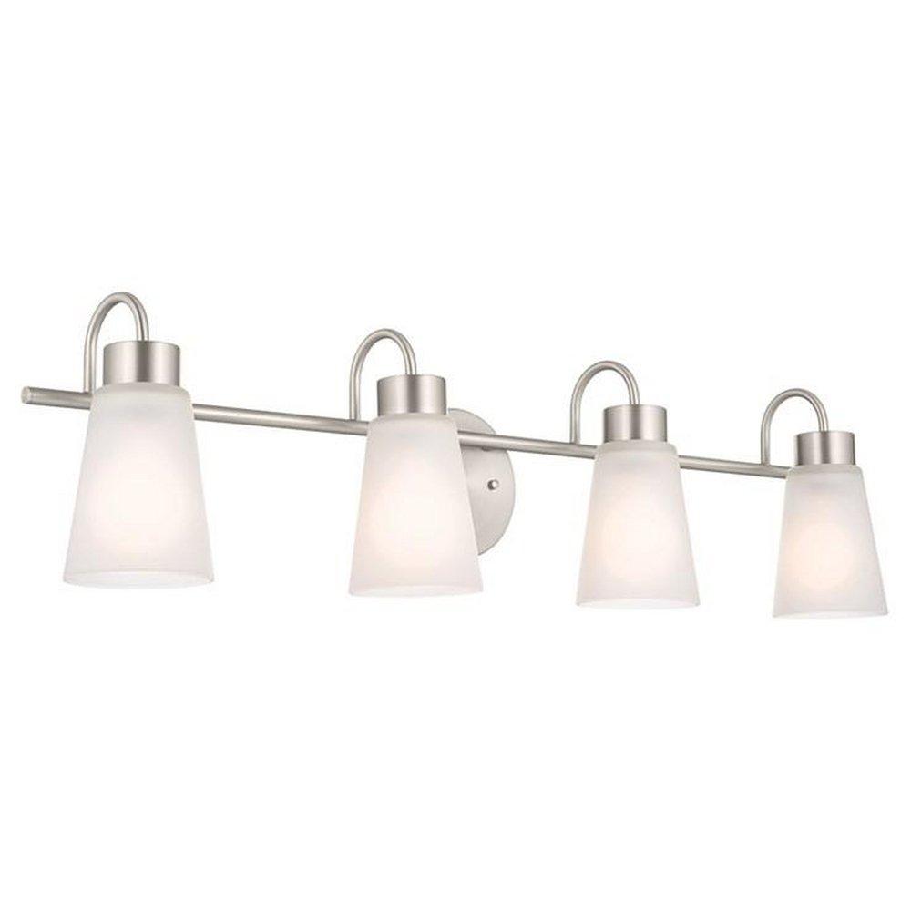 Kichler Lighting Brushed Nickel 60W 4-Light Medium E-26 Vanity Fixture 