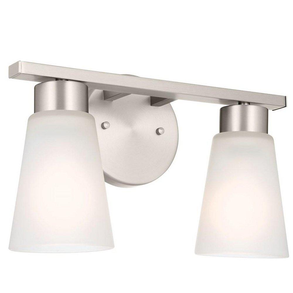 Kichler Lighting Brushed Nickel 60W 2-Light Medium E-26 Vanity Fixture 