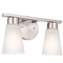 Kichler Lighting Brushed Nickel 60W 2-Light Medium E-26 Vanity Fixture 