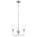 18-1/2 x 18 in. 60W 1-Tier 3-Light Incandescent Chandelier in Brushed Nickel