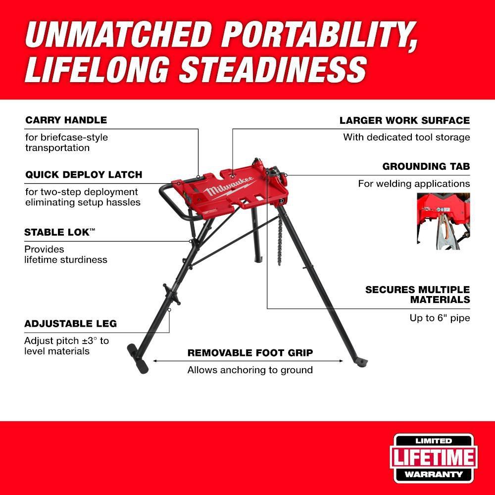 Milwaukee&reg; Black 6 in. Chain Vise Stand 