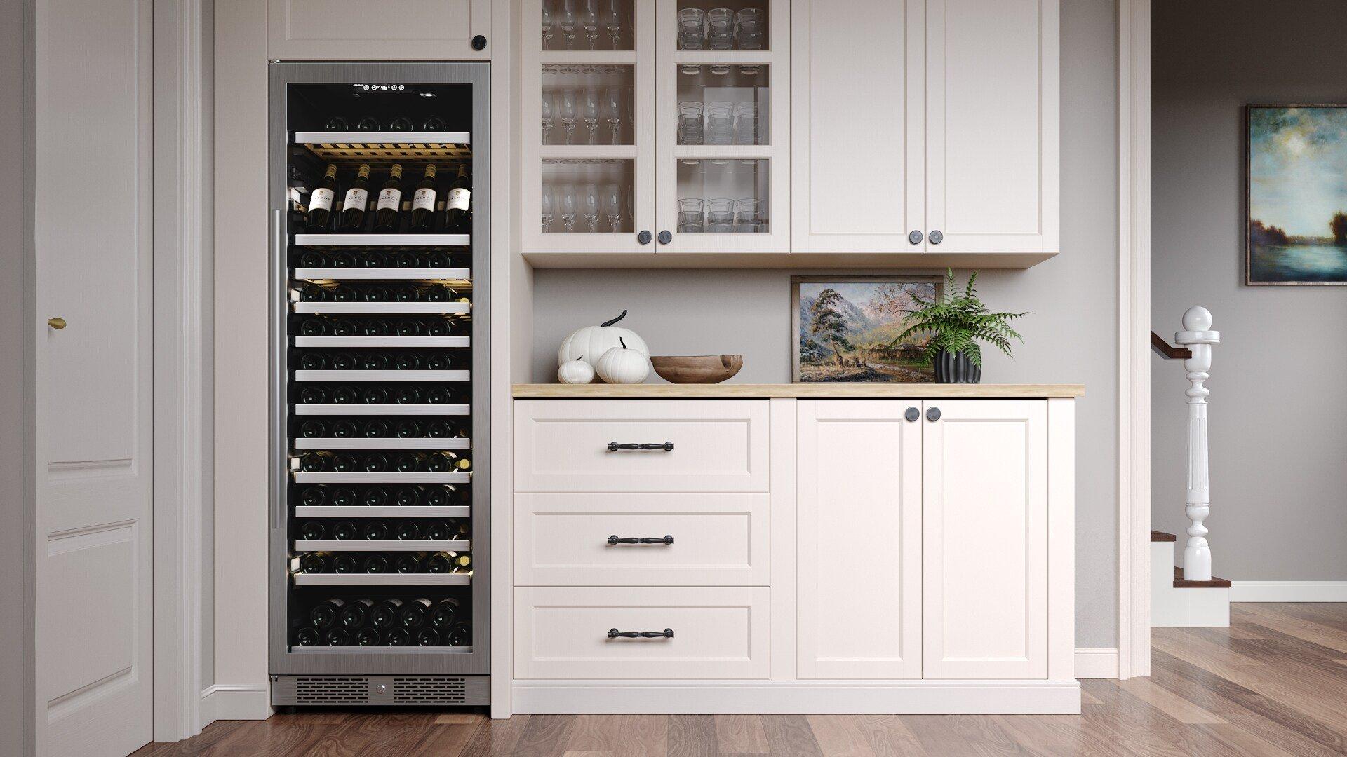 Avallon Stainless Steel 24 in. Built-in Wine Cooler 