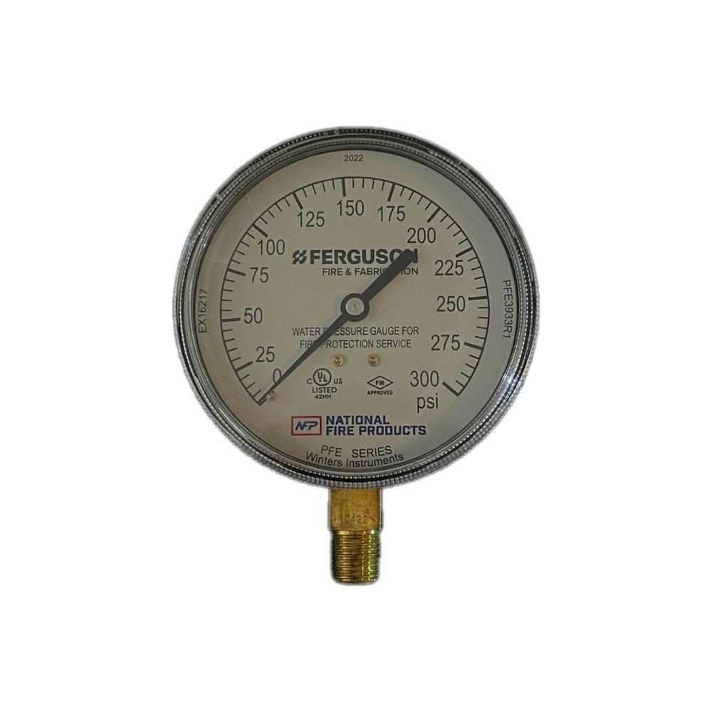0-300 PSI UL FM Water Gauge 