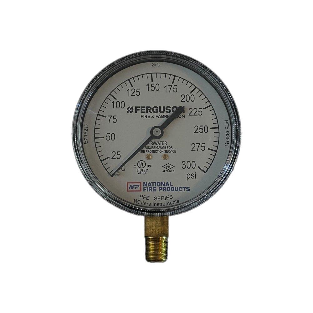 0-300 PSI UL FM Air and Water Gauge FFF 
