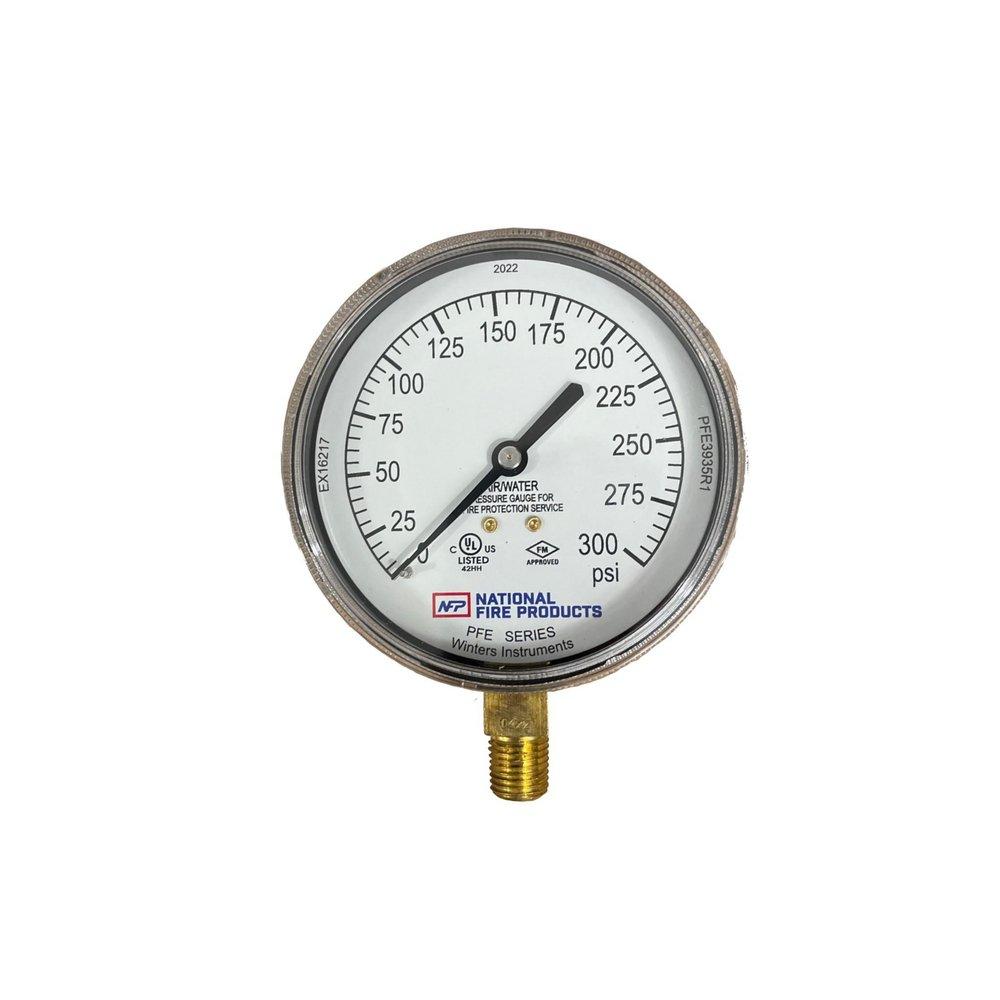 National Fire Products 0-300 PSI UL FM Air and Water Gauge | Ferguson