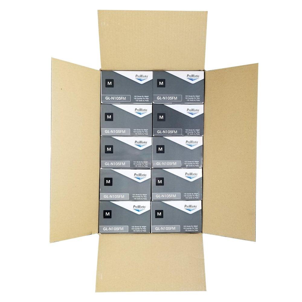 HOSPECO Black 5 mil Nitrile Powder Free Exam Glove in Black (Case of 10 Boxes) 