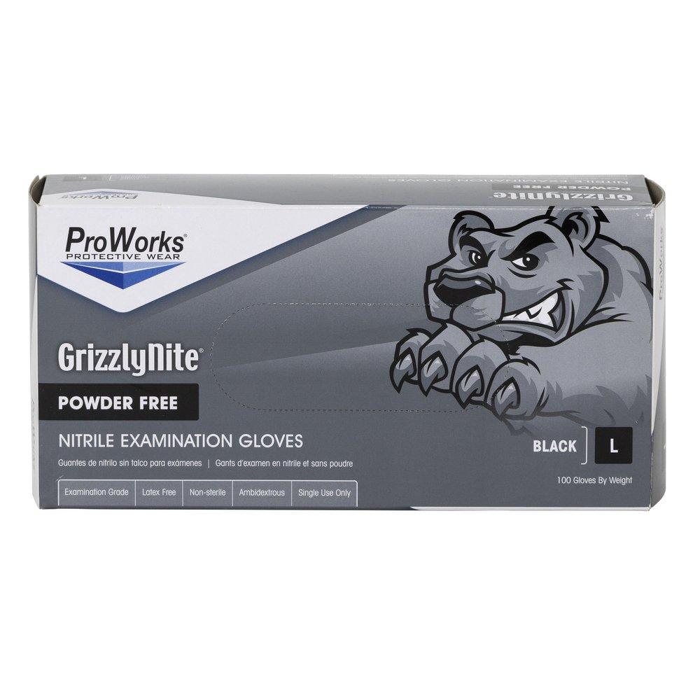 Black Nitrile Glove P/F L 10 per Case 