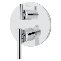 Two Handle Thermostatic Valve Trim in Polished Chrome