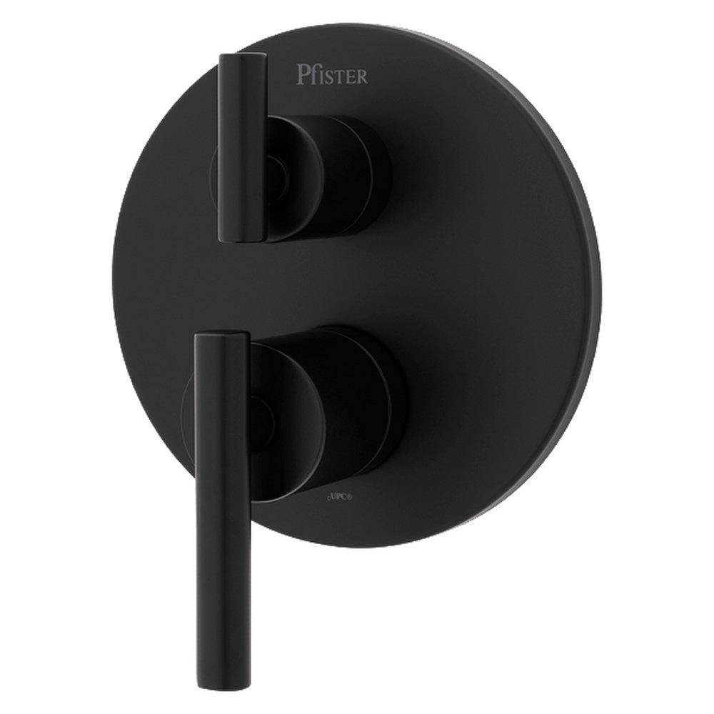 Pfister Matte Black Two Handle Bathtub & Shower Faucet  (Trim Only) 