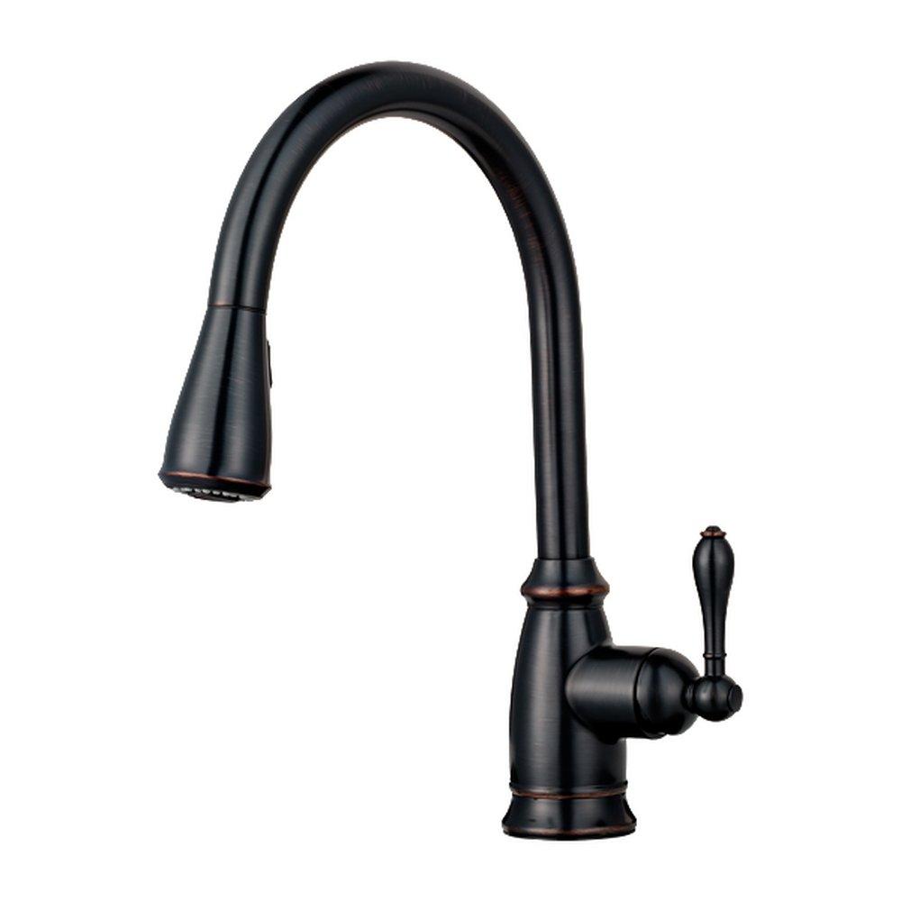 CCY LF CANTON 1-HANDLE PULL-DOWN KITCHEN FAUCET TUSCAN BRONZE TUBR 