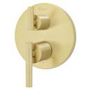 Two Handle Thermostatic Valve Trim in Brushed Gold
