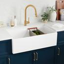 Signature Hardware White 33 x 19 in. Fireclay Single Bowl Kitchen Sink 