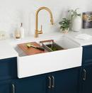 Signature Hardware White 33 x 19 in. Fireclay Single Bowl Kitchen Sink 